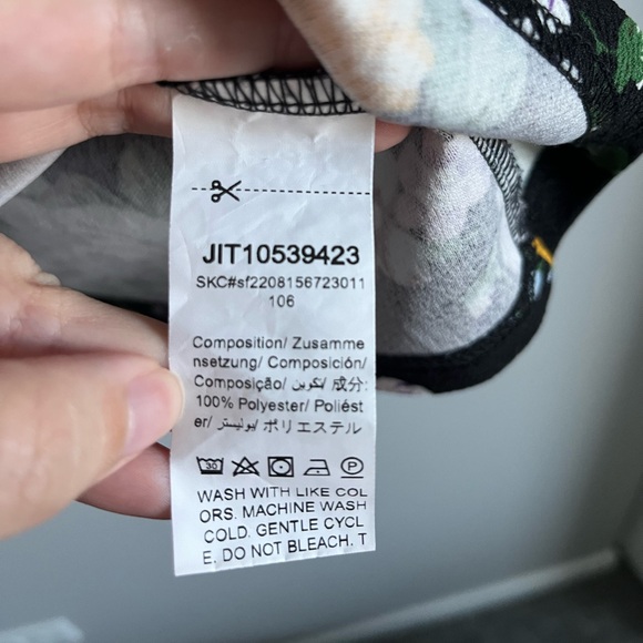 Shein Floral Puff Sleeve Square Neckline Top - Picture 4 of 4